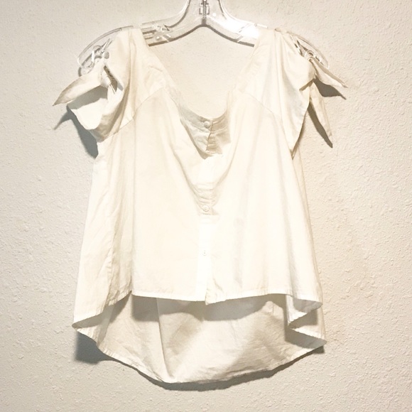 Anthropolgie Corey Lynn Calter White Poplin Top - Picture 4 of 8